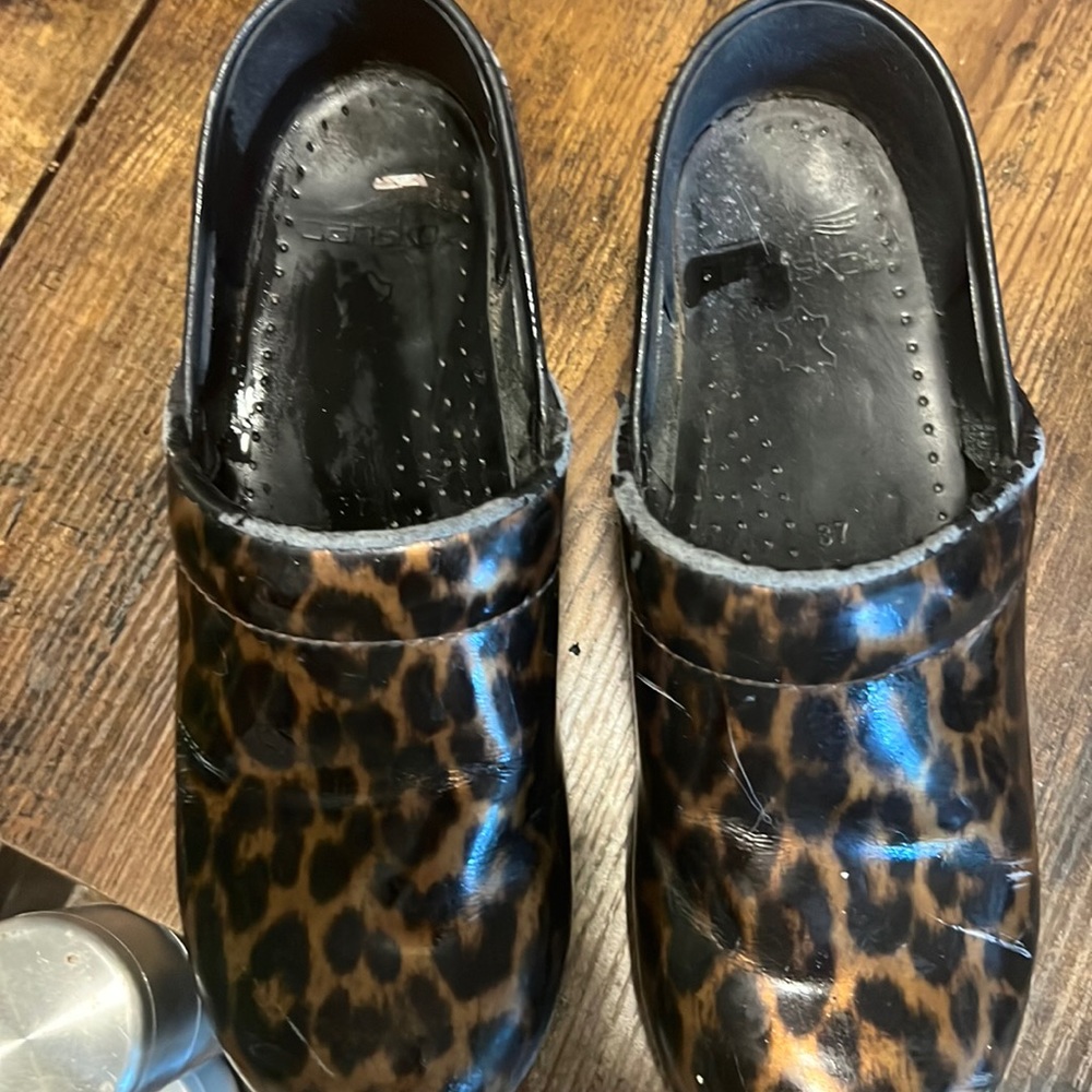 Leopard Print Danskos, previously loved